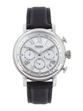 Fossil Buchanan Chronograph Silver Dial Black Leather Strap Watch for Men - FS5102 Authentic Buy Shop Now