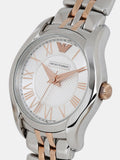 Emporio Armani Classic Quartz Silver Dial Two Tone Steel Strap Watch For Men - AR1824 Authentic Buy Shop Now