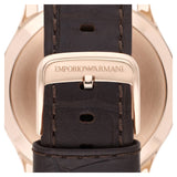 Emporio Armani Beta Chronograph White Dial Brown Leather Strap Watch For Men - AR1915 Authentic Buy Shop Now