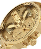 Diesel Mr Daddy 2.0 Chronograph Gold Dial Gold Steel Strap Watch For Men - DZ7399 Authentic Buy Shop Now