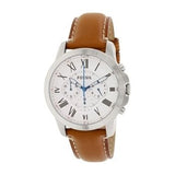 Fossil Grant Chronograph White Dial Brown Leather Strap Watch for Men - FS5060 Authentic Buy Shop Now