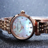 Emporio Armani Gianni T-Bar Mother of Pearl Dial Rose Gold Steel Strap Watch For Women - AR11203 Authentic Buy Shop Now