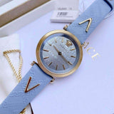 Versace V-Twist Blue Dial Blue Leather Strap Watch for Women - VELS00319 Authentic Buy Shop Now