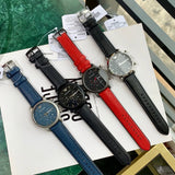 Emporio Armani Luigi XLarge Chronograph Blue Dial Blue Leather Strap Watch for Men - AR1969 Authentic Buy Shop Now
