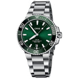 Oris Aquis Date Green Dial Silver Steel Strap Watch for Men - 0173377304157-0782405PEB Authentic Buy Shop Now