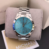 Michael Kors Runway Blue Dial Silver Steel Strap Watch for Women - MK3292 Authentic Buy Shop Now