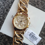 Michael Kors Runway Twist Gold Dial Gold Stainless Steel Strap Watch for Women - MK3131 Authentic Buy Shop Now