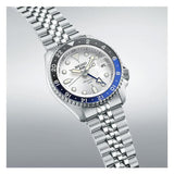 Seiko 5 Sports SKX GMT Automatic Sky Blue Dial Silver Steel Strap Watch For Men - SSK033K1 Authentic Buy Shop Now