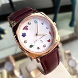 Marc Jacobs Mandy White Dial Brown Leather Strap Watch for Women - MJ1598 Authentic Buy Shop Now