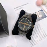 Armani Exchange Hampton Chronograph Black Dial Black Steel Strap Watch For Men - AX2121 Authentic Buy Shop Now