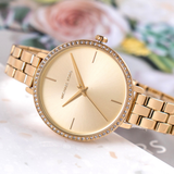 Michael Kors Charley Three-Hand Quartz Gold Dial Gold Steel Strap Watch for Women - MK4399 Authentic Buy Shop Now