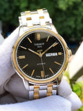 Tissot Automatics III Day Date Black Dial Two Tone Steel Strap Watch For Men - T065.430.22.051.00 Authentic Buy Shop Now