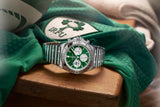 Breitling Chronomat B01 42 Six Nations Ireland Green Dial Silver Steel Strap Watch for Men - AB0134A91L1A1 Authentic Buy Shop Now