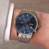 Hugo Boss Associate Blue Dial Silver Steel Strap Watch for Men - 1513839 Authentic Buy Shop Now