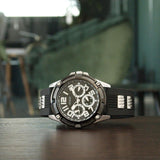 Guess Delta Black Dial Black Silicone Strap Watch for Men - GW0051G1 Authentic Buy Shop Now