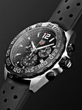 Tag Heuer Formula 1 Black Dial Black Leather Strap Watch for Men - CAZ1010.FT8024 Authentic Buy Shop Now