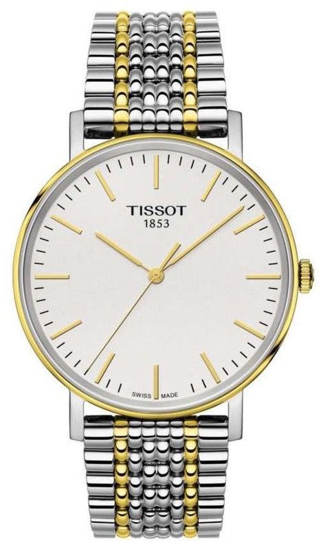 Tissot Everytime Medium White Dial Two Tone Mesh Bracelet Watch For Men - T109.410.22.031.00 Authentic Buy Shop Now