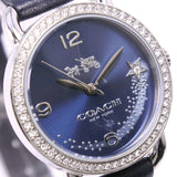 Coach Delancey Navy Blue Dial Blue Leather Strap Watch for Women - 14502668 Authentic Buy Shop Now