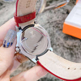 Guess Limelight Quartz Diamonds White Dial Red Leather Strap Watch For Women - W0775L11 Authentic Buy Shop Now