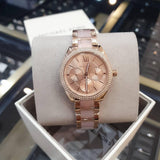 Michael Kors Janelle Multifunction Rose Gold Two Tone Steel Strap Watch For Women - MK7132 Authentic Buy Shop Now