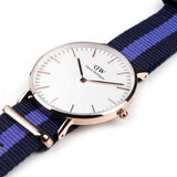 Daniel Wellington Classic Swansea White Dial Two Tone Nylon Strap Watch For Women - 0504DW Authentic Buy Shop Now