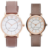 Marc Jacobs Roxy White Dial Light Brown Leather Strap Watch for Women - MJ1538 Authentic Buy Shop Now