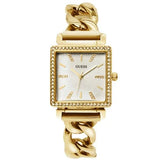 Guess Vanity Diamonds Silver Dial Gold Steel Strap Watch for Women - W1030L2 Authentic Buy Shop Now