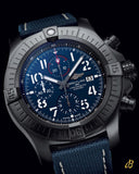 Breitling Avenger B01 Chronograph 45 Blue Dial Blue Nylon Strap Watch for Men - AB01821A1C1X1 Authentic Buy Shop Now