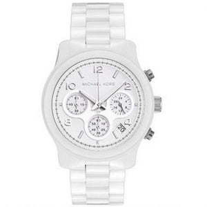 Michael Kors Runway White Ceramic Dial White Steel Strap Watch for Women - MK5161 Authentic Buy Shop Now