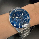 Maserati Competizione Chronograph Blue Dial Silver Steel Strap Watch For Men - R8873600002 Authentic Buy Shop Now