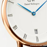 Daniel Wellington Dapper York White Dial Brown Leather Strap Watch For Men - DW00100085 Authentic Buy Shop Now