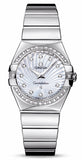Omega Constellation Quartz Diamonds Silver Dial Silver Steel Strap Watch for Women - 123.15.27.60.55.004 Authentic Buy Shop Now
