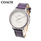 Coach Delancey White Dial Purple Leather Strap Watch for Women - 14502886 Authentic Buy Shop Now