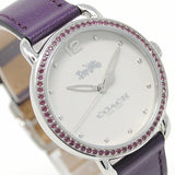 Coach Delancey White Dial Purple Leather Strap Watch for Women - 14502886 Authentic Buy Shop Now