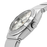 Omega Constellation Quartz Diamonds Silver Dial Silver Steel Strap Watch for Women - 123.15.27.60.55.004 Authentic Buy Shop Now
