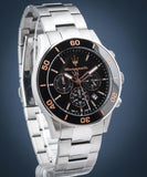 Maserati Competizione Chronograph Black Dial Silver Steel Strap Watch For Men - R8873600003 Authentic Buy Shop Now