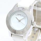 Marc Jacobs Mini Blade White Dial White Leather Strap Watch for Women - MBM1206 Authentic Buy Shop Now