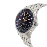 Breitling Navitimer Automatic 41mm Black Dial Silver Steel Strap Watch for Men - A17326241B1A1 Authentic Buy Shop Now