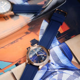 Guess Connoisseur Blue Dial Blue Silicone Strap Watch For Men - GW0335G2 Authentic Buy Shop Now