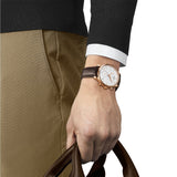 Tissot T Classic Tradition Chronograph White Dial Brown Leather Strap Watch For Men - T063.617.36.037.00 Authentic Buy Shop Now