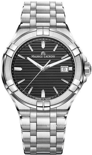 Maurice Lacroix Aikon Venturer Black Dial Silver Steel Strap Watch for Men - AI1008-SS002-331-1 Authentic Buy Shop Now