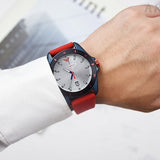 Emporio Armani Sigma Silver Dial Red Silicone Strap Watch for Men - AR11219 Authentic Buy Shop Now