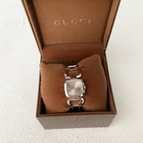 Gucci G Gucci Brown Dial Silver Steel Strap Watch For Women - YA125503 Authentic Buy Shop Now