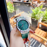 Salvatore Ferragamo F-80 Classic Green Dial Green Leather Strap Watch for Men - SFDT00519 Authentic Buy Shop Now