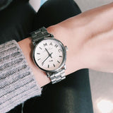 Marc Jacobs Baker White Dial Silver Steel Strap Watch for Women - MBM3246 Authentic Buy Shop Now