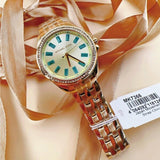 Michael Kors Mini Pilot Quartz Gold Dial Gold Steel Strap Watch For Women - MK7366 Authentic Buy Shop Now