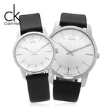 Calvin Klein City White Dial Black Leather Strap Watch For Men - K2G211C6 Authentic Buy Shop Now