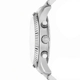 Michael Kors Lexington Chronograph Green Dial Silver Steel Strap Watch for Women - MK9152 Authentic Buy Shop Now