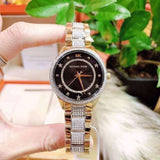 Michael Kors Lauryn Crystal Pave Black Dial Two Tone Steel Strap Watch For Women - MK4403 Authentic Buy Shop Now