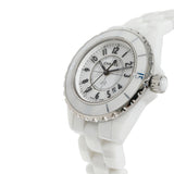 Chanel J12 Ceramic White Dial White Steel Strap Watch for Women - J12 H0968 Authentic Buy Shop Now